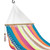 Handcrafted Cotton Rope Hammock in Colorful Hues Single 'Tropical Dreams'