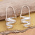 Sterling Silver Spiral Drop Earrings Crafted in Bali 'Spirals of Life'