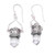 Traditional Dangle Earrings with Natural Clear Quartz Gems 'Strive for Justice'