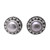 Sterling Silver Stud Earrings with Grey Cultured Pearls 'Lovely Grey'