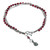 Red-Toned Natural Garnet and Silver Beaded Charm Bracelet 'My Lovely Day'