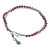 Red-Toned Natural Garnet and Silver Beaded Charm Bracelet 'My Lovely Day'