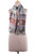 Woven Viscose Scarf with Embroidery in Grey White and Red 'Timeless Splendor'