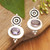 Polished Sterling Silver Drop Earrings with Amethyst Jewels 'Wisdom Trophy'