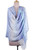 Chevron-Patterned Handwoven Iris and Periwinkle Cotton Shawl 'Iris Tide'