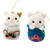 Set of 3 Crocheted Cat Ornaments with Floral Hand Embroidery 'Kitty Trio'