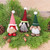 Set of Three Holiday-Themed Felt Gnome Ornaments 'Christmas Gnomes'