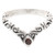 Garnet Sterling Silver Single Stone Ring with Balinese Motif 'Crown Melody'