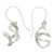 Geometric Abstract Sterling Silver Dangle Earrings from Bali 'Modern Petals'