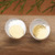 Round 22k Gold-Accented Sterling Silver Button Earrings 'Paradise Nimbus'