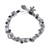 Hill Tribe-Themed Agate and Silver Beaded Charm Bracelet 'Call for Harmony'