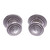 Polished Round Silver Button Earrings Crafted in Thailand 'Hypnotically Radiant'
