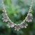 Leafy and Flower-Themed Silver Beaded Pendant Necklace 'Ethereal Season'