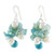 Beaded Cultured Pearl and Blue Quartz Earrings 'Phuket Beach'