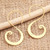 Handcrafted Gold-Plated Spiral Drop Earrings 'Golden Curve'