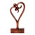 Artisan Crafted Suar Wood Sculpture 'Love Dancing'