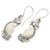 Hand Crafted Blue Topaz and Rainbow Moonstone Earrings 'Blue Light'