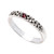 Garnet and Sterling Silver Single Stone Ring 'Dainty Frangipani'