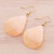 Gold-Plated Orange Orchid Petal Dangle Earrings 'Summer Treat in Orange'