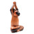 Suar Wood Yoga-Themed Cat Statuette 'Yoga Asana'