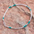 Hand Crafted Sterling Silver Beaded Bracelet 'Spiral Jetty in Blue-Green'