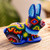 Hand Beaded Huichol Rabbit Sculpture 'Blue Bunny'