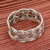 Men's Sterling Silver Band Ring With Open Weave Design 'Open Weave'