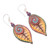 Hand-Painted Amethyst and Garnet Dangle Earrings 'Marine Park'