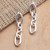 Sterling Silver Chain Link Dangle Earrings 'Modern Chain'