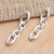 Sterling Silver Chain Link Dangle Earrings 'Modern Chain'