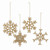 Embellished Aluminum Snowflake Ornaments Set of 4 'Glittering Snowfall'