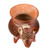 Hand Crafted Reddish Colima Dog Ceramic Pot from Mexico 'Colima Hound'