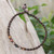 Multicolored Agate Beaded Macrame Anklet from Thailand 'Thai Beach Chic'