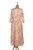 Floral-Printed Chiffon Dress with Golden Lurex 'Romantic Revival in Pale Peach'