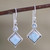 Handmade Larimar and Blue Topaz Earrings 'Frosty Fusion'