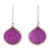 Sterling Silver and Purple Leaf Dangle Earrings from Peru 'Plum Hydrangea'