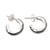 Handmade Sterling Half-Hoop Earrings 'Bali Basket'