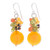 Beaded Dangle Earrings from Thailand 'Sunshine Bright'