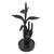 Hand Carved Wood Jewelry Stand with Leaf Motif 'Plucking Dreams'