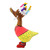 Bamboo Root and Teak Duck Figurine with a Birthday Cake Hat 'Birthday Duck'
