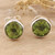 Classic Peridot Stud Earrings in Sterling Silver 'Essence of Glamour'