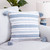 Vertical Striped Handloomed Cushion Cover from Mexico 'Vertical Ecru Elegance'