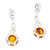 925 Sterling Silver and Amber Ladybug Dangle Earrings 'Sweet Ladybug'