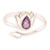 Amethyst and Sterling Silver Lotus Wrap Ring from India 'Lilac Lotus'
