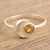 Sterling Silver Wrap Ring with Faceted Citrine Stone 'Warm Celestial Beauty'