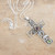 Sterling Silver Cross Pendant Necklace with Garnet  Peridot 'Hope Cross'