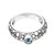 Single Stone Ring with a Faceted Blue Topaz Jewel from Bali 'Harmonious Ocean'