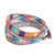 Multicolor Glass Beaded Wrap Bracelet with Geometric Motifs 'Streets of Antigua'