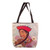 Tote Bag with Andean Lady Print and Floral Motifs 'Lady Andes'