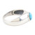 Sterling Silver Single-Stone Ring with Recon Turquoise 'Ocean Accent'